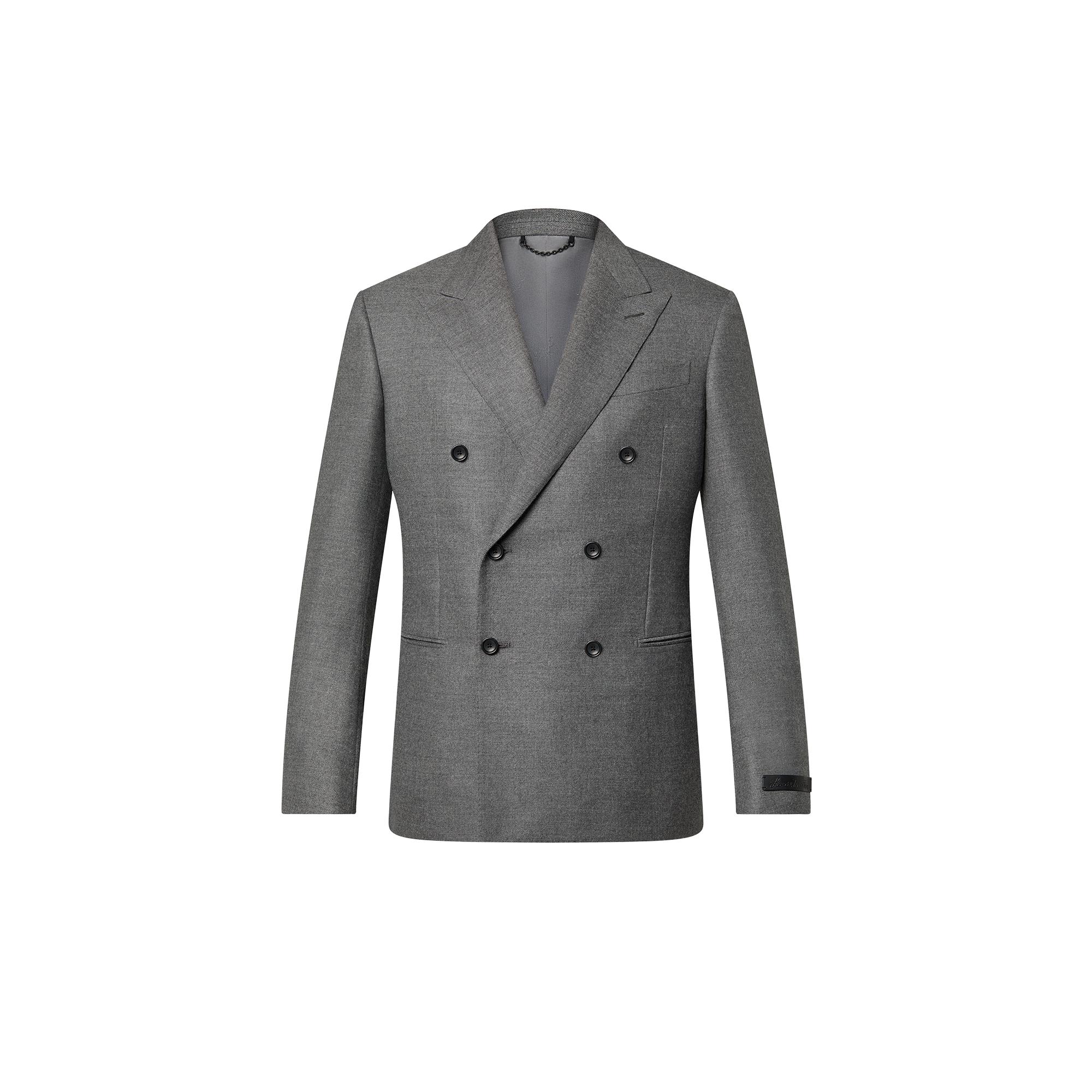 Veste croisée best sale grise homme